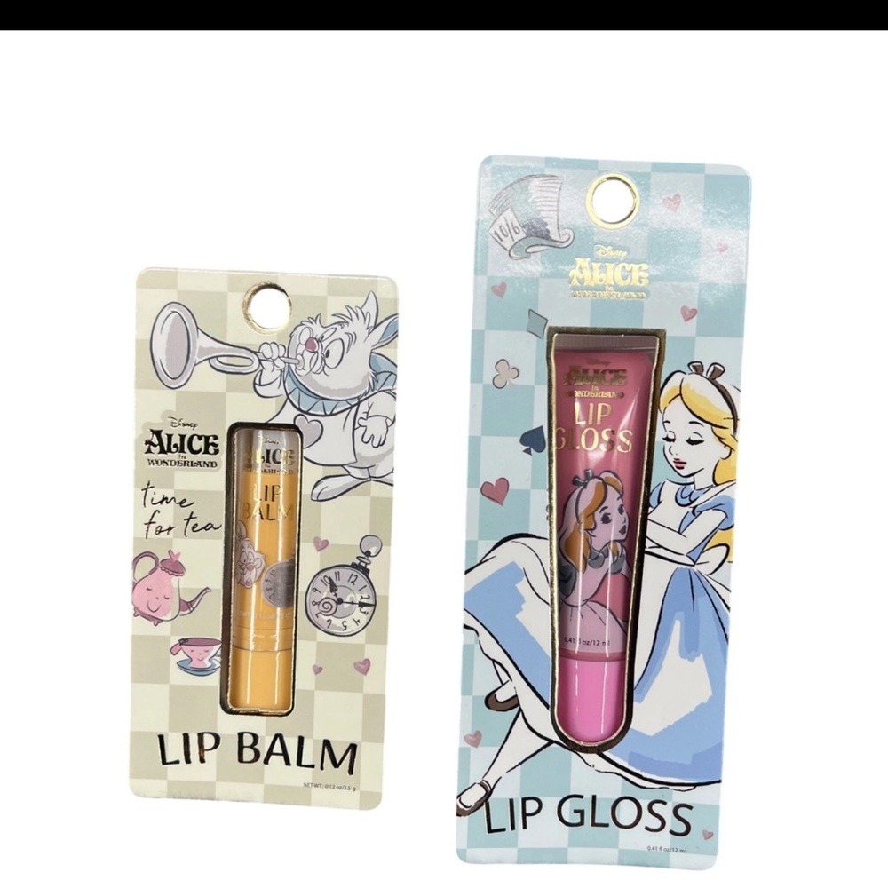 Disney Alice in Wonderland Lip Balm & Lip Gloss Duo